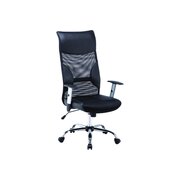  Кресло для руководителя EasyChair 577 TTW (871017) черное, искусственная кожа/сетка/ткань, металл 
