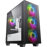  Корпус GameMax Mini Aero H607 (ATX,Черн.,USB3.0, Зак.стекло, 3*120мм. RGB, сет.фильтр, без БП) 