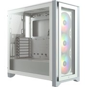  Корпус Corsair iCUE 4000X RGB белый без БП ATX 3x120mm 1x140mm 2xUSB3.0 audio bott PSU 