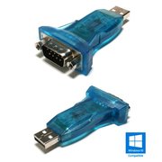  Адаптер Orient UAS-012, USB Am to RS232 DB9M (WCH CH340, поддерж.Win 8.x/10), крепеж разъема - гайки 
