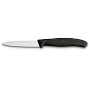  Нож кухонный Victorinox Swiss Classic (6.7633) стальной разделочный для овощей лезв.80мм серрейт. заточка черный 