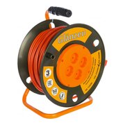  Удлинитель силовой GLANZEN EB-50-008 на катушке 4 гнезда ПВС 2x2,5 00-00000525 