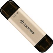  Флеш накопитель 128GB Transcend JetFlash 930С TS128GJF930C, USB 3.2 Gen 1, OTG Type-A/Type-C, золотой 