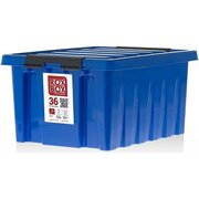  Контейнер Rox Box M-036-00.06 с крышкой, 36 л, синий 