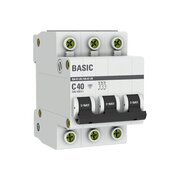  Выключатель автоматический EKF Basic mcb4729-3-40C 3P 40А (C) 4,5кА ВА 47-29 