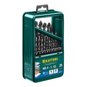  Набор сверл по металлу KRAFTOOL 29651-H25 25 шт 
