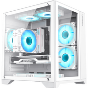  Корпус GameMax Infinity Mini White без БП (Micro ATX, Белый, 1*USB 3.0, 2*USB 2.0, Зак. стекло) 