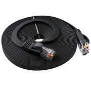 Патч-корд Greenconnect Prof GCR-52865 плоский прямой 20.0m, UTP медь RJ45, кат.6, черный 
