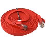 Патч-корд Greenconnect Prof GCR-LNC624-20.0m плоский прямой 20.0m, UTP медь кат.6, красный 