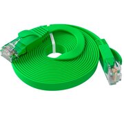  Патч-корд Greenconnect Prof GCR-52839 плоский прямой 15.0m, UTP медь RJ45, кат.6, зеленый 