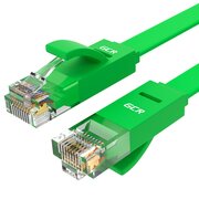  Патч-корд Greenconnect Prof GCR-LNC625-10.0m плоский прямой 10.0m, UTP медь кат.6, зеленый 