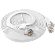  Патч-корд Greenconnect Prof GCR-51789 плоский прямой 10.0m, UTP медь кат.6, белый 