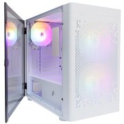  Корпус 1STPLAYER DK D3-B White (D3-B-WH-2F1P-W-1F1-W) / mATX / 1x120mm 2x140mm LED fans inc. 
