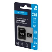  Карта памяти Maxvi (MSD8GBC10V10) microSDHC 8GB, class 10, UHS-I (1), V10 