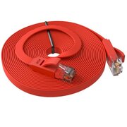  Патч-корд Greenconnect Prof GCR-LNC624-2.0m плоский прямой 2.0m, UTP медь кат.6, красный 