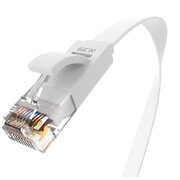  Патч-корд Greenconnect Prof GCR-51787 плоский прямой 1.0m, UTP медь кат.6, белый 