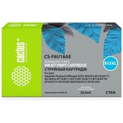  Картридж Cactus CS-F6U16AE №953XL для HP OJ Pro 7740/8210/8218/8710/8715, голубой, 26 мл. 