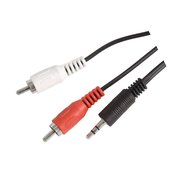  Кабель аудио Ningbo 2хRCA (m)/Jack 3.5 (m) 1.5м черный (JAAC010-1.5) 
