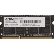  ОЗУ AMD 8GB Radeon DDR3 1333 SO DIMM R338G1339S2S-UO Non-ECC, CL9, 1.5V, Black, Bulk 