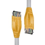  Патч-корд 4PH 4PH-R90026 прямой 1.0m UTP кат.5e, серый, желтые коннекторы 