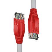  Патч-корд 4PH 4PH-R90027 прямой 1.0m UTP кат.5e, серый, красные коннекторы 