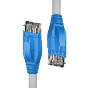  Патч-корд 4PH 4PH-R90029 прямой 1.0m UTP кат.5e, серый, синие коннекторы 