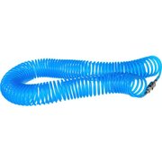  Шланг спиральный синий с быстросъемными соединениями профи Pegas pneumatic 4915 5х8мм 