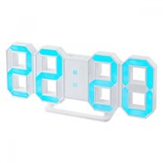  Часы-будильник Perfeo LED Luminous, белый корпус / синяя подсветка (PF-663) 