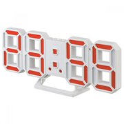  Часы-будильник Perfeo LED Luminous 2, белый корпус / красная подсветка (PF-6111) 