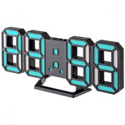  Часы-будильник Perfeo LED Luminous 2, черный корпус / синяя подсветка (PF-6111) 