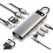  USB Hub Baseus Metal Gleam (CAHUB-CT0G) 11-in-1 Multifunctional Type-C HUB Docking Station Space Gray 