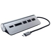  USB-концентратор Satechi ST-TCHCRM Type-C Aluminum USB Hub Micro/SD Card Reader with Black Cable Space Gray 