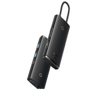  USB Hub Baseus Lite (WKQX050001) 6-Port Type-C HUB Docking Station (Type-C to HDMI+USB3.0*2+Type-C Data+SD/TF) Black 