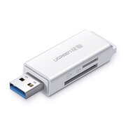  Картридер UGREEN CM104 40753 USB 3.0 to TF + SD Dual Card Reader White 