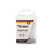  Набор бит KRANZ KR-92-0433 25мм PH1, PH2, PZ1, PZ2, SL5.5, T30 с магнитным держателем (7шт/уп) 