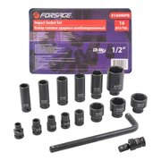  Набор головок ударных Forsage f-4169mpb 52605 6-гранные 1/2'' 16 предметов 