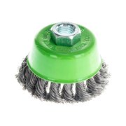  Щетка для УШМ Сибртех 746247 75мм М14, чашка, крученая металлическая проволока 0,5мм 