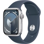  Смарт-часы Apple Watch Series 9 A2978 (MR9M3LL/A) 41мм OLED корп.серебристый Sport Band разм.брасл. S/M 