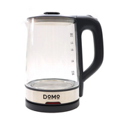  Чайник DOMO SML1803 (SML1803GL) стекло/пластик прозрачный/черный 