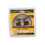  Пильный диск по дереву для GRAFF 21112540 УШМ 125x1,2/2x22,23/20/16x40Т 