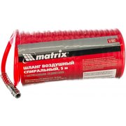  Шланг спиральный MATRIX 57002 для пневмоинструмента 5м с быстросъемными соединениями 