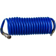  Шланг спиральный синий с быстросъемными соединениями профи Pegas pneumatic 4911 5м 8х12мм 