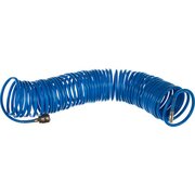  Шланг спиральный синий с быстросъемными соединениями профи Pegas PGS-4908 20бар 5*8мм 