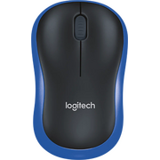  Мышь Logitech M186 (910-004132) черный/синий оптическая 1000dpi беспроводная 