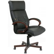  Офисное кресло Chairman 421 Россия кожа черная 
