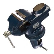  Тиски слесарные Сибртех 18668 настольные, поворотные, ширина рабочих губок 50мм, наковальня 