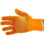  Перчатки Россия 67845 из синтетической нити, ПВХ точка, 13 класс, оранжевые, XL 