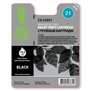  Картридж Cactus C9351 струйный CS-C9351 черный для №21 HP DeskJet 3920/3940/D1360/D1460/D1470 (17ml) 