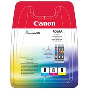  Картридж струйный Canon CLI-8C/M/Y 0621B029 голубой/пурпурный/желтый для Pixma iP6600D/iP4200/5200 