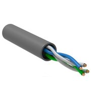  Кабель информ. ITK (LC1-C5E02-111-100) кат.5E U/UTP 2X2X24AWG PVC внутр. 100м серый 